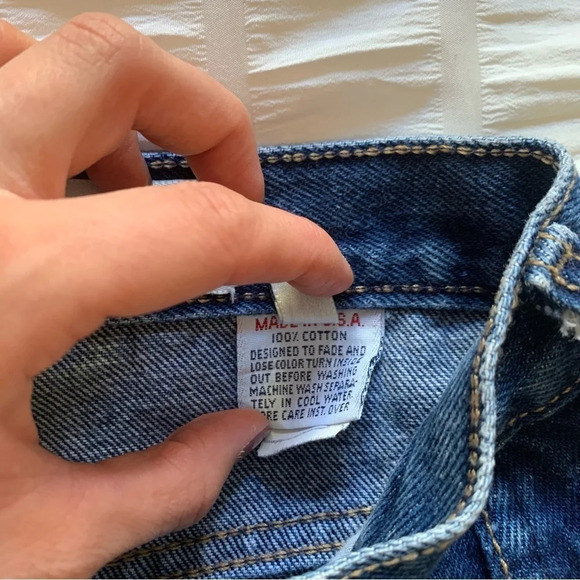 Vintage Calvin Klein High Waisted Rigid 100% Cotton Mom Jean Size 6 - Picture 6 of 8